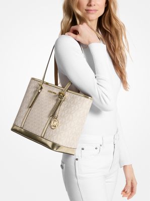 Michael kors jet set metallic tote best sale