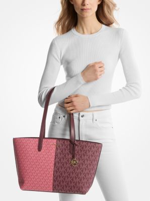 Jet Set Medium Two-Tone Logo Tote Bag