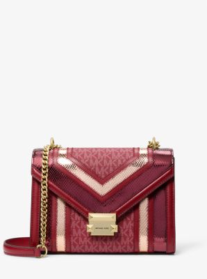 [ ] Monogram Medium Shoulder Bag ★大人気★ Whitney Medium Color-Block and Signature Logo Shoulder Bag