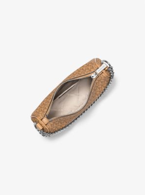 Carmela Small Signature Logo Crossbody Bag in PEANUT | Michael Kors