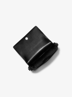 Borsa a tracolla Vincent piccola in pelle Saffiano con porta carte di credito con logo