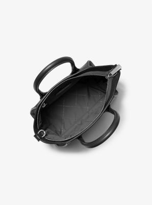 Avril Small Leather and Suede Satchel