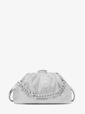 Nola Small Crystal Embellished Metallic Crossbody Bag