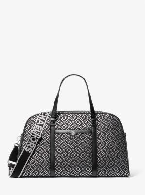 Jet Set Travel Extra-Large Metallic Logo Jacquard Weekender Bag image number 0