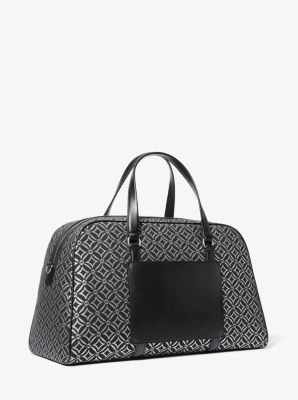 Jet Set Travel Extra-Large Metallic Logo Jacquard Weekender Bag image number 2