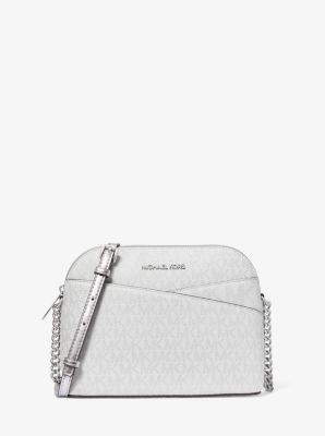 Jet Set Travel Medium Signature Logo Dome Crossbody Bag Michael Kors