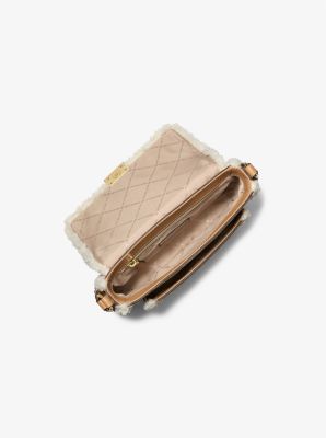 Bradshaw Medium Suede and Faux Shearling Messenger Bag