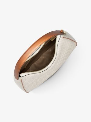 Nayla Medium Signature Logo Shoulder Bag in VANILLA | Michael Kors