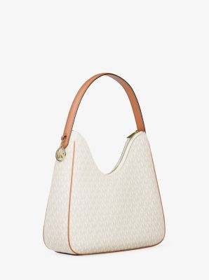 Nayla Medium Signature Logo Shoulder Bag in VANILLA | Michael Kors