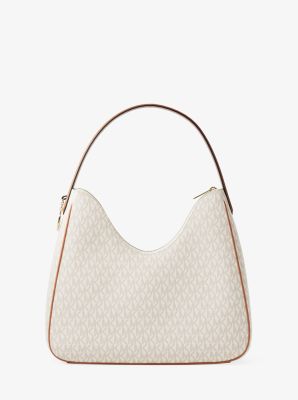 Nayla Medium Signature Logo Shoulder Bag in VANILLA | Michael Kors