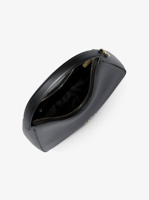 Thumbnail - MK Schultertasche Nayla Medium Aus Gekrispeltem Leder - Schwarz - Michael Kors