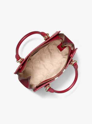 Marilyn Medium Signature Logo Stripe Satchel