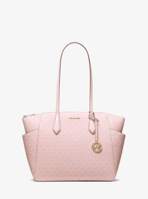 MICHAEL KORS ロゴトートバッグ ピンク/ホワイト MICHAEL KORS MKロゴトートバッグ ホワイト/ピンク