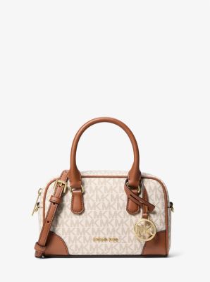 Michael Kors Thompson Extra-small Signature Logo Convertible Satchel In Brown