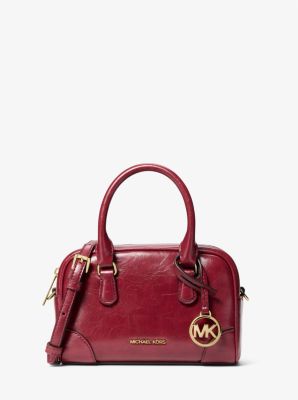 Michael Kors Thompson Extra-small Distressed Convertible Satchel In Red