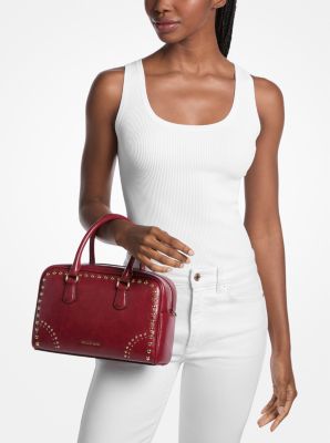 Thompson Medium Distressed Studded Satchel
