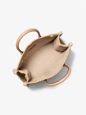 Mirella Medium Suede and Faux Shearling Tote Bag