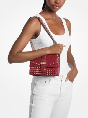 Greenwich Small Studded Distressed Crossbody Bag | Michael