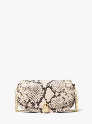 Mila Small Snake Embossed Crossbody Bag