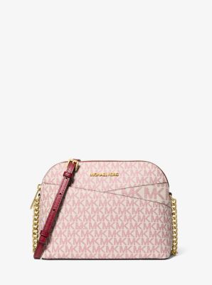 Jet Set Travel Medium Signature Logo Dome Crossbody Bag