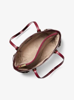 Voyager Large Metallic Logo Debossed Tote Bag