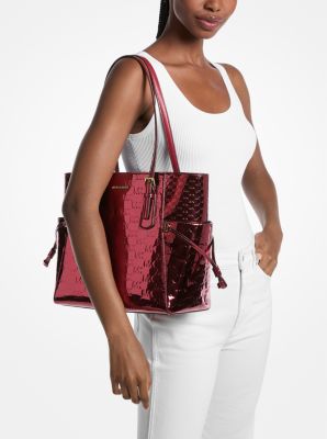 Voyager Large Metallic Logo Debossed Tote Bag