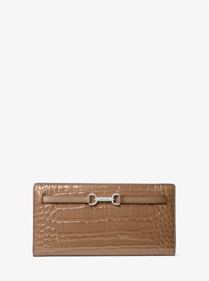 Carson Large Patent Crocodile Embossed Wallet