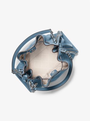 Mina Large Suede Chain Shoulder Bag