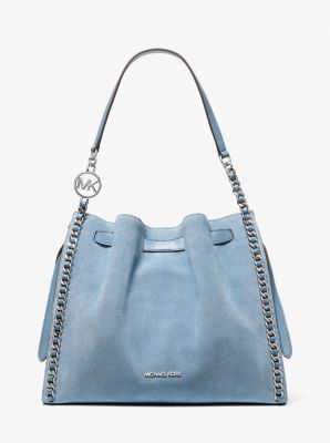 Bolso de hombro Mina grande de ante con cadena