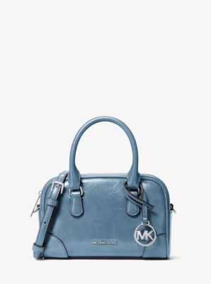 Michael Kors Thompson Extra-small Distressed Convertible Satchel In Blue