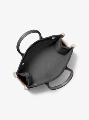 Mirella Medium Suede and Faux Shearling Tote Bag