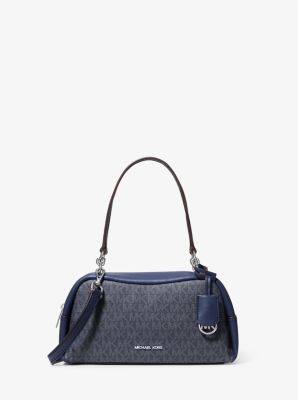 Michael Kors Cecily Small Signature Logo Shoulder Bag In Blue