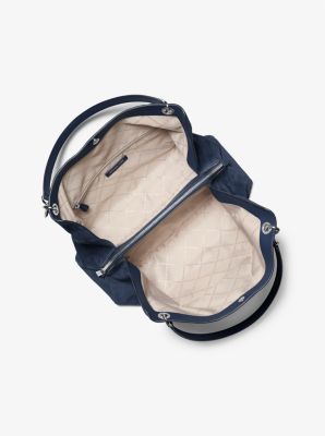 Schultertasche Christina Large aus Wildleder in NAVYBLAU | Michael Kors