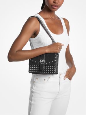 Greenwich Small Studded Distressed Crossbody Bag | Michael
