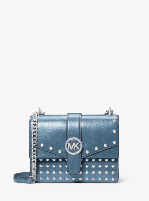 Greenwich Small Studded Distressed Crossbody Bag
