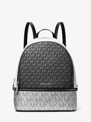 Michael Kors Rhea Medium Metallic Signature Logo Backpack | Arden Fair