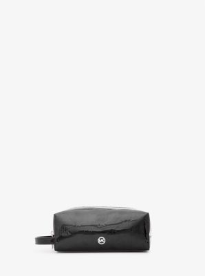 Jet Set Medium Patent Logo Debossed Travel Kit