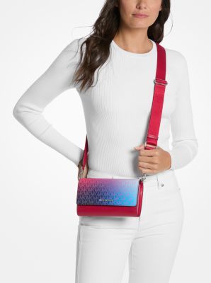 Jet Set Large Ombré Signature Logo Crossbody Bag
