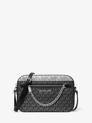 Jet Set Large Signature Logo Crossbody Bag