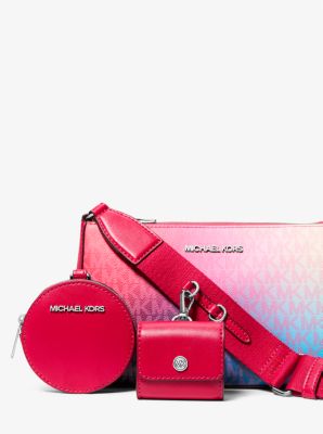 Jet Set Small Ombré Signature Logo Crossbody Bag with Case for Apple Airpods Pro®