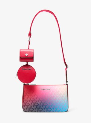 Jet Set Small Ombré Signature Logo Crossbody Bag with Case for Apple Airpods Pro®