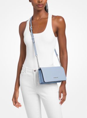 Sac de voyage &agrave; bandouli&egrave;re de taille moyenne Jet Set en cuir grain&eacute;