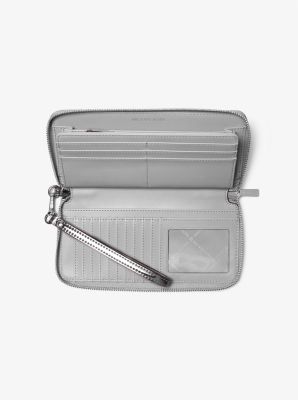 Jet Set Large Patent Logo Debossed Continental Wallet