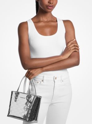 Jet Set Extra-Small Patent Logo Debossed Convertible Tote Bag