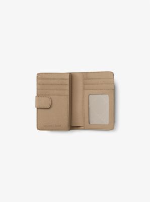 Cartera mediana de piel de grano cruzado