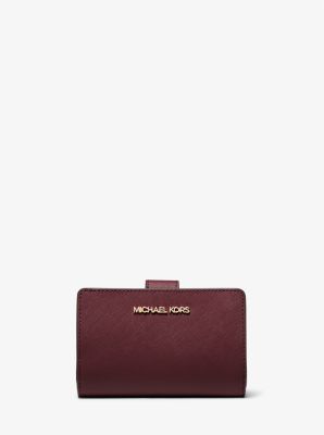 Portefeuille de taille moyenne en cuir a grain croise Michael Kors Canada