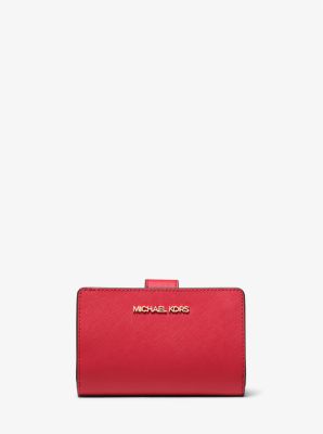 Michael kors large crossgrain leather slim wallet sale