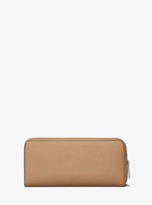 Large Pebbled Leather Continental Wallet