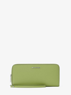 Cartera Continental grande de piel granulada