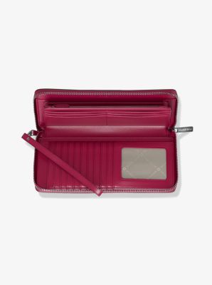 Large Pebbled Leather Continental Wallet